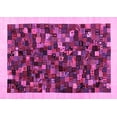 thumbnail image 1 of Ahgly Company Indoor Rectangle Abstract Pink Contemporary Area Rugs, 2' x 3', 1 of 4