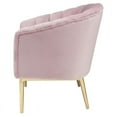 thumbnail image 4 of ACME Colla Velvet Upholstery Accent Chair in Blush Pink and Gold, 4 of 7