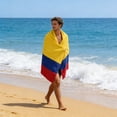 thumbnail image 2 of AZXY Colombia Flag Print Microfiber Beach Towel, Sand-Free Fast-Drying Towel for Outdoor Activities and Fans, 2 of 7