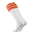 thumbnail image 2 of Calcetines TCK Retro con tubo de 3 rayas, color naranja, talla L, 2 of 5