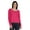 Pink, variant on Inkmeso Long Sleeve Cotton Tshirt Street Style Wear Scoop Neck Tee Shirt For Women Wear