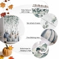thumbnail image 5 of Shower Curtain 36"W x 72"L Fall Thanksgiving Pumpkins Wood Grain Fabric Shower Curtains Set with Hooks Water Repellent Bathroom Curtains Machine Washable Bathroom Accessories, 5 of 6
