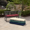 thumbnail image 6 of ARDEN Outdoor Plush Classic Tufted Bench Cushion, 48 x 18, Rain-Proof, Fade Resistant, Tufted Bench Cushion for Bench and Swing Red Leaf Palm, 6 of 6