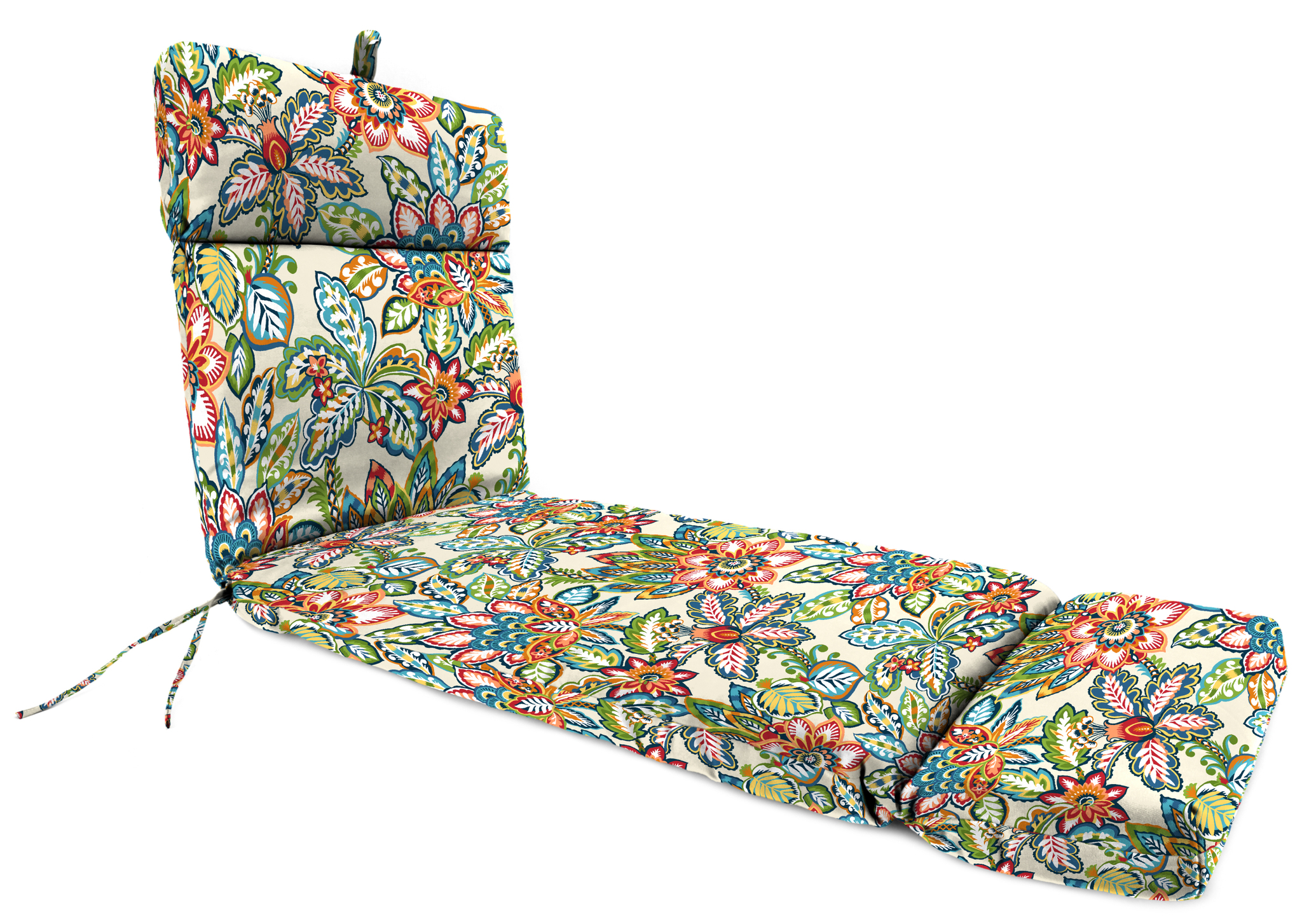 Jordan Manufacturing Copeland Outdoor French Edge Chaise Lounge Cushion, Fiesta, 72"L x 22"W x 4