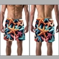 thumbnail image 3 of luoweisi Men's Beach Shorts Quick Dry Swim Trunks with Mesh Lining Starfish M, 3 of 5