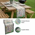thumbnail image 5 of Easter Table Runner - 108 Inch Long, Kitchen Dining Table Runner Dresser Scarves, Spring Rustic Rabbit Botanical Flowers Eggs Plaid Farmhouse Decor for Coffee Tables Wedding Party Banquet, 5 of 8