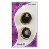 Le Bouton Black & Gold Shank Button, 2 Count