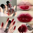 thumbnail image 2 of Brillo de labios de agua con espejo negro, esmalte de labios hidratante rojo oscuro, taza antiadherente duradera que forma una película que no es fácil de decolorar el maquillaje, 2 of 5