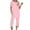 3# Pink lightning deals of today, variant on Two Piece Outfits For Women Summer Floral Round Neck Short Sleeve Tops Capris Pants Outfits Jogger Tracksuit Sets