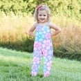 thumbnail image 2 of IROINNID Toddler Girls Kids Jumpsuit One Piece Floral Printed Sleeveless Playsuit Strap Romper Summer Outfits Clothes 1-2T, 2 of 5
