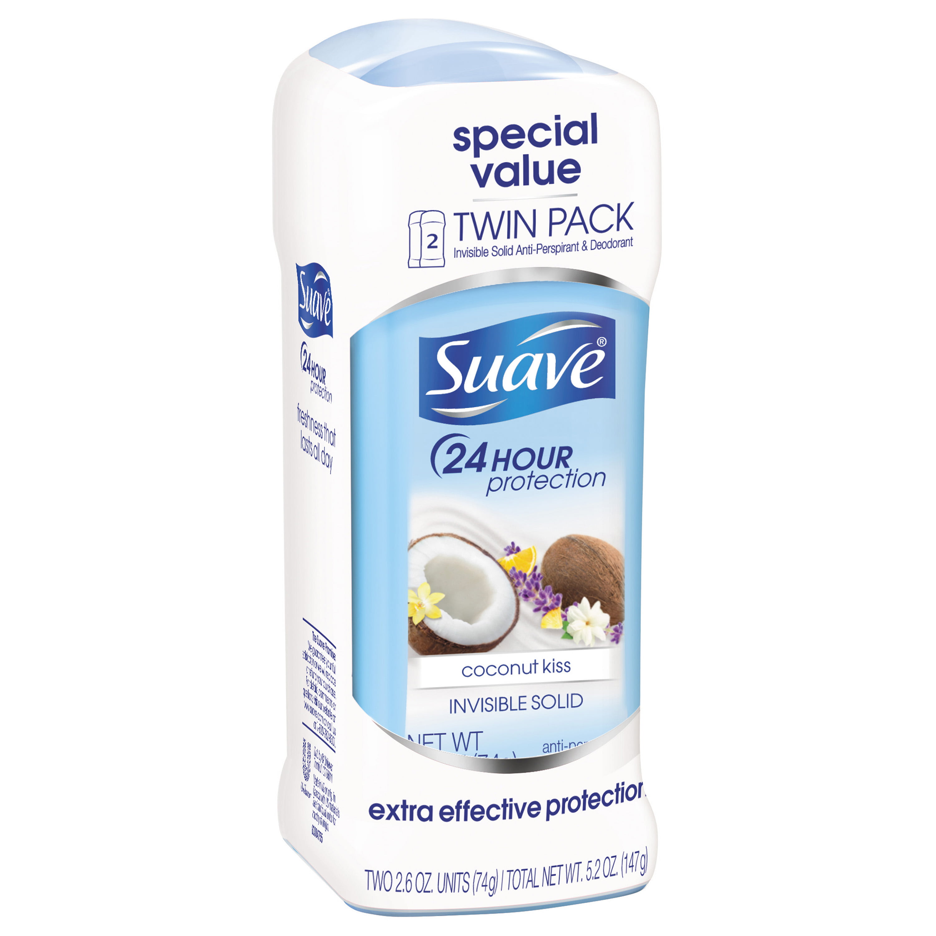Suave Invisible Solid Antiperspirant Coconut Kiss 1.4 oz 