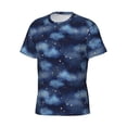 thumbnail image 5 of Vsdgher Starry Sky Print Men's Dry Fit Mesh Athletic Shirts Moisture Wicking Tennis T-Shirt Tops, 5 of 9