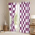 thumbnail image 3 of Castle Fairy Teens Geometric Plaid Black Out Curtains,Minimalist Grid Curtains Pack of 2 (42x63 Each),Vintage Aesthetic Bedroom Curtains,Ultra Soft Home Decor, 3 of 6