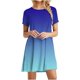 thumbnail image 1 of Vestido de Manga Corta para las Mujeres Casual Impreso Cuello Redondo, Vestido de las Señoras para la Primavera Y el Verano de Uso Diario, 1 of 9