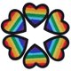 thumbnail image 2 of uds parches de Corazón Arco Iris DIY parches en forma de Corazón Arco Iris decoración para coser bordado reparación de ropa borde negro, 2 of 5