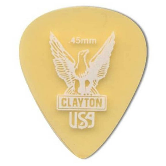 Clayton US45-12 Ultem Tortoise Standard Guitar Picks- 0.45 mm - 12 Pieces