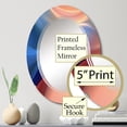 thumbnail image 3 of DESIGN ART Designart "Orange Blue Fractal Fluidity II" Fractals Modern Wall Mirror 20in.x30in., 3 of 4