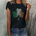 thumbnail image 1 of Azrian Shirt Plus Size Clearance Women Crewneck St. Patrick's Day Print T-shirts Fashion Comfortable Female Blouses Tops, 1 of 6