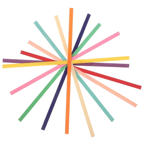 BESTYASH 150Pcs Colored Strips Thin Flat Cane Webbing for DIY Furniture Making and Craft Supplies