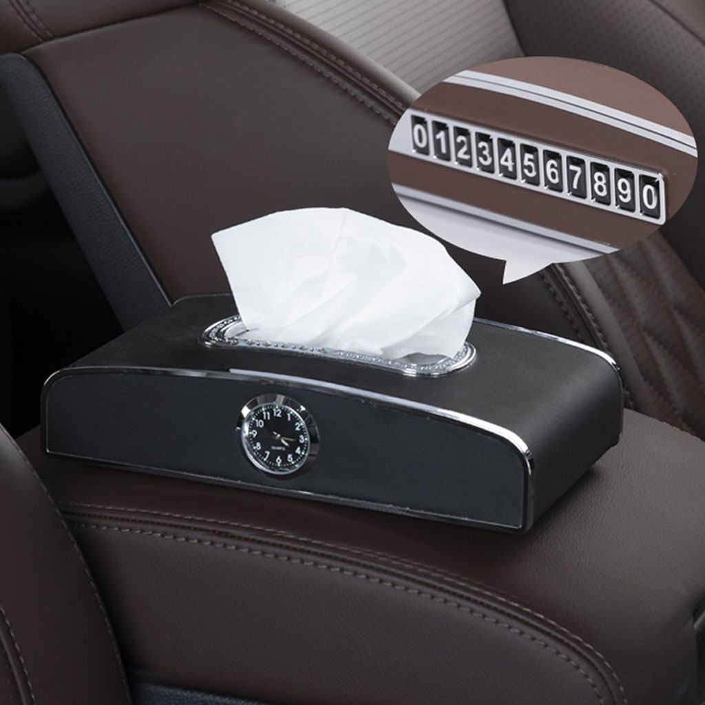 Tissue Box Cover Rectangular Holder for Truck Car