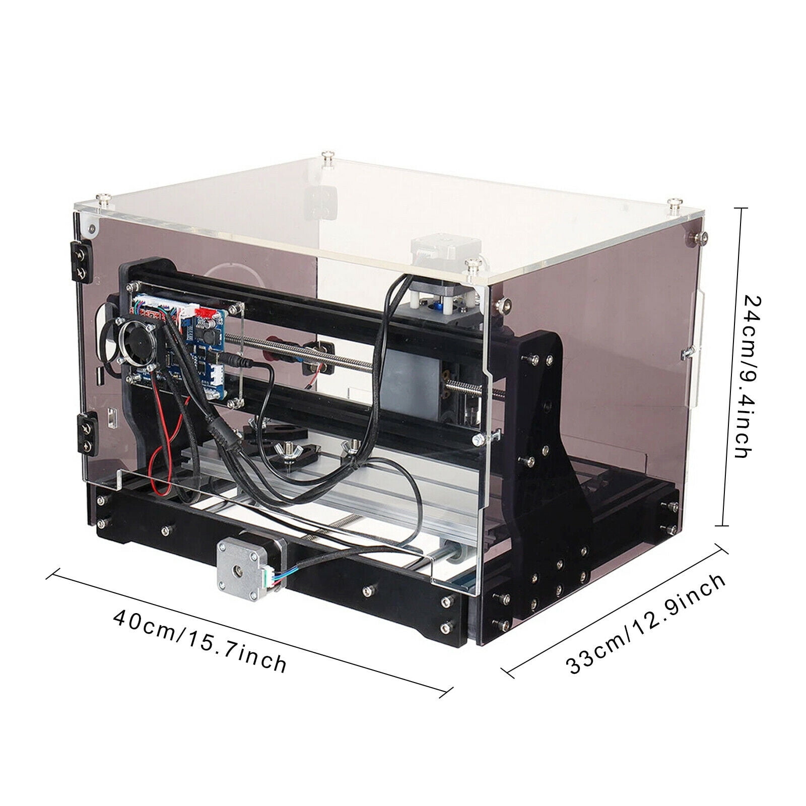Desktop CNC Router Engraver 3018-SE V2 3-Axis Plywood Carving For Home DIY USB 3 Axis 3D Desktop Mil Machine 3018-SE V2 CNC Router Engraver DIY Spindle 80W CNC Router Machine