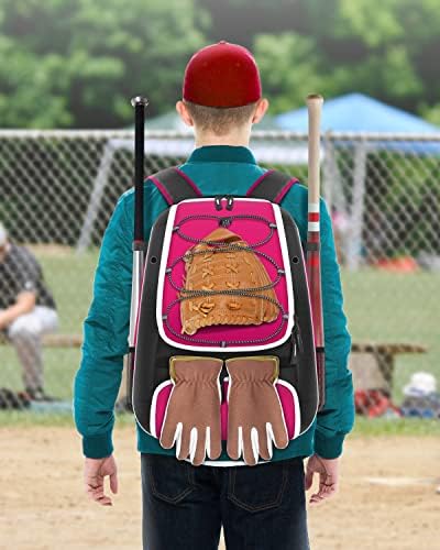 Voylla Baseball Bag, Softball Bag for Baseballgear & T-Ball Bat, Baseball Backpack with Shoes Compartment for Men/Women