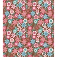 thumbnail image 3 of Ambesonne Floral Duvet Cover Set, Flower Petals Florets, Queen, Pink Brown and Teal, 3 of 3
