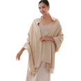 thumbnail image 4 of Bufanda RIIQIICHY, de invierno, color beige, pashmina, chales para mujer, 4 of 7