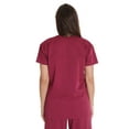 thumbnail image 3 of Just Love Solid Stretch Scrub Top for Women Mock Wrap Nursing Shirt (Burgundy, Large), 3 of 3