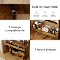 thumbnail image 3 of 56in Makeup Vanity Desk with Stool&Mirror and LED Lights,Modern Dressing Table with Drawers & Adjustable Shelves, Makeup Table Set with Power Outlet,Vanity Desk and Stool Set for Bedroom ﻿, 3 of 5