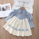 thumbnail image 3 of Vestido de princesa de lana con mangas abullonadas para mujer, otoño e invierno, vestido de cuello redondo de punto para niña pequeña, 3 of 6