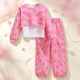 thumbnail image 2 of Girls Cute Clothes 3 Piece Cropped Hoodie + Cami Top + Cargo Pants Fall Winter Outfits for Teen Girls Back To School Outfits, 2 of 9