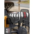 thumbnail image 6 of Square Outdoor Tablecloth with Umbrella Hole American Flag Outside Table Cloth Waterproof Patio Table Cover Retro US Flag Baseball Stars Gray Zipper Tablecloths for Picnic Party Camping 54x54 Inch, 6 of 8