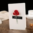 thumbnail image 2 of HINTRMENT 1Pcs White Dried Pressed Flowers Greeting Card Handmade Design Wedding Party Decorations, 2 of 8