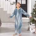 thumbnail image 6 of Soft Big Kids Onesie Pajamas Cozy Loose-Fit Jumpsuits for kids with Pockets for Christmas Lounge & Play Blue Plaid Pattern, 6 of 8