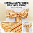 thumbnail image 4 of KFFKFF 50 PCS Gold Stretch Spandex Chair Belt Elastic Bow Wedding Party Catering, 4 of 10