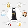 thumbnail image 4 of Cocina de moda Delantales de cocina Babero ajustable a prueba de aceite con bolsillos Delantal impermeable para adultos unisex la Negro B 2 Yotijar  Delantal de cocina, 4 of 7
