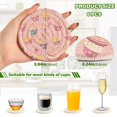 thumbnail image 3 of Haosy Set of 6 Drink Woven Coaster with Holder Heat Resistant Non-Slip Bar Coasters 4 Inches Cupcakes and Birthday Candles, 3 of 7