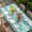 White Green, variant on Blue Coastal Beach Table Cloths for 4 Foot Rectangle Tables, Nautical Starfish Coral Vintage Wooden Patio Waterproof Elastic Fitted Tablecloths, Washable Rectangular Table Cover for Camping