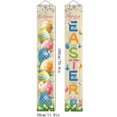 thumbnail image 3 of Qocolhg Easter Bunny Porch Banner, Carrot & Egg Front Door Decoration, Spring Welcome Flag for Outdoor Home Decor, Easter Decorations for Home, 12x71 inch, 3 of 9