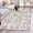 Gray, variant on Round Rugs 3Ft, Farmhouse Khaki Round Area Rug Washable Indoor Throw Carpet, Vintage Flower Leaf Botanical Plant Small Non Slip Circle Rug for Bedroom Living Room Home Decor Aesthetic
