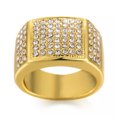 thumbnail image 4 of 11MM Yellow Gold Filled White CZ Band Men's Wedding Gift Engagement Ring Sz 8-12, 4 of 4