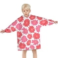 thumbnail image 3 of Pioneer Flower Floral Print Pattern Blanket Hoodies for Kids 6-13YR Oversize Wearable Blanket Hoodies for Boys Girls Teens, 3 of 7