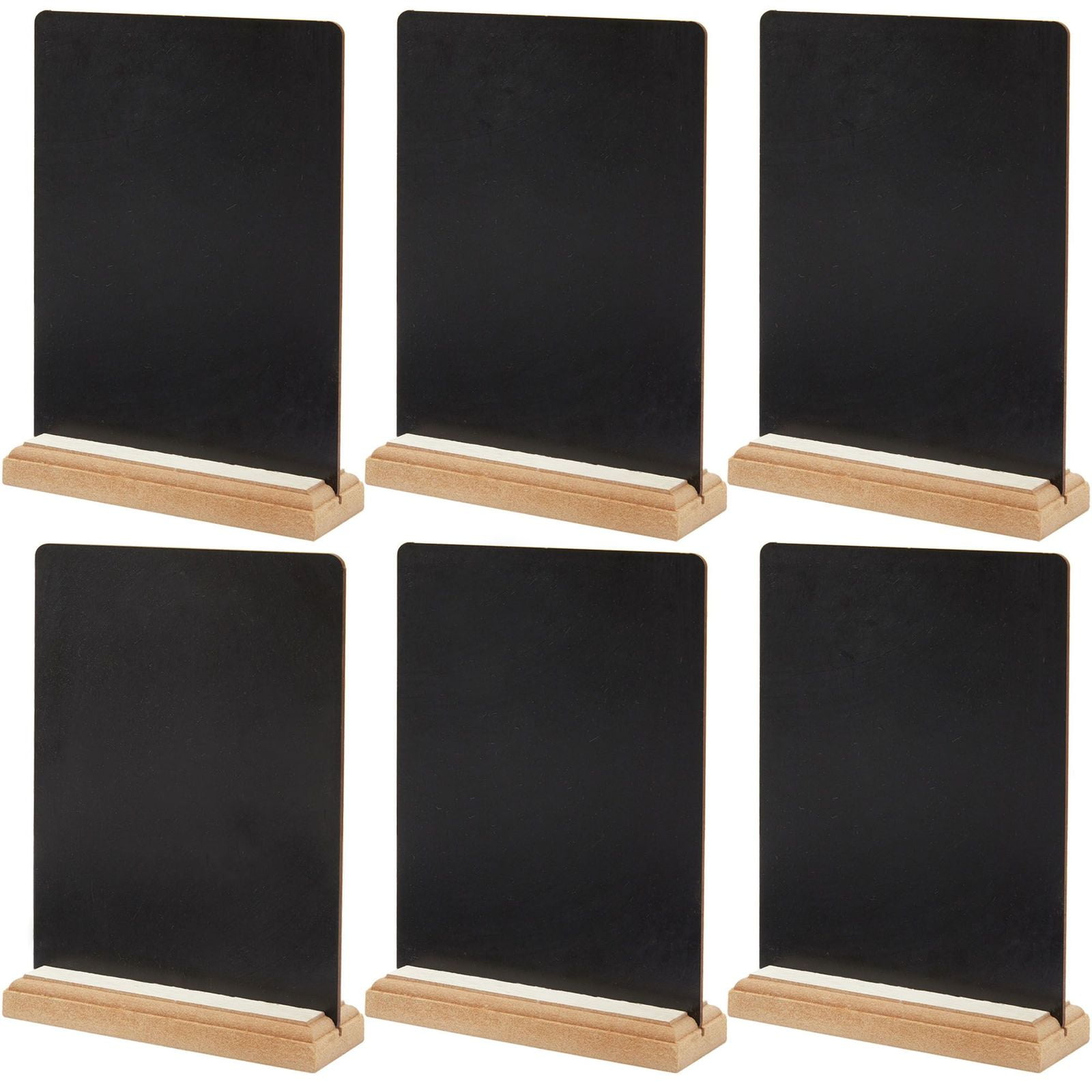 100×Mini Wooden Blackboard Sign Table Number Message Memo Chalk Board with Stand 