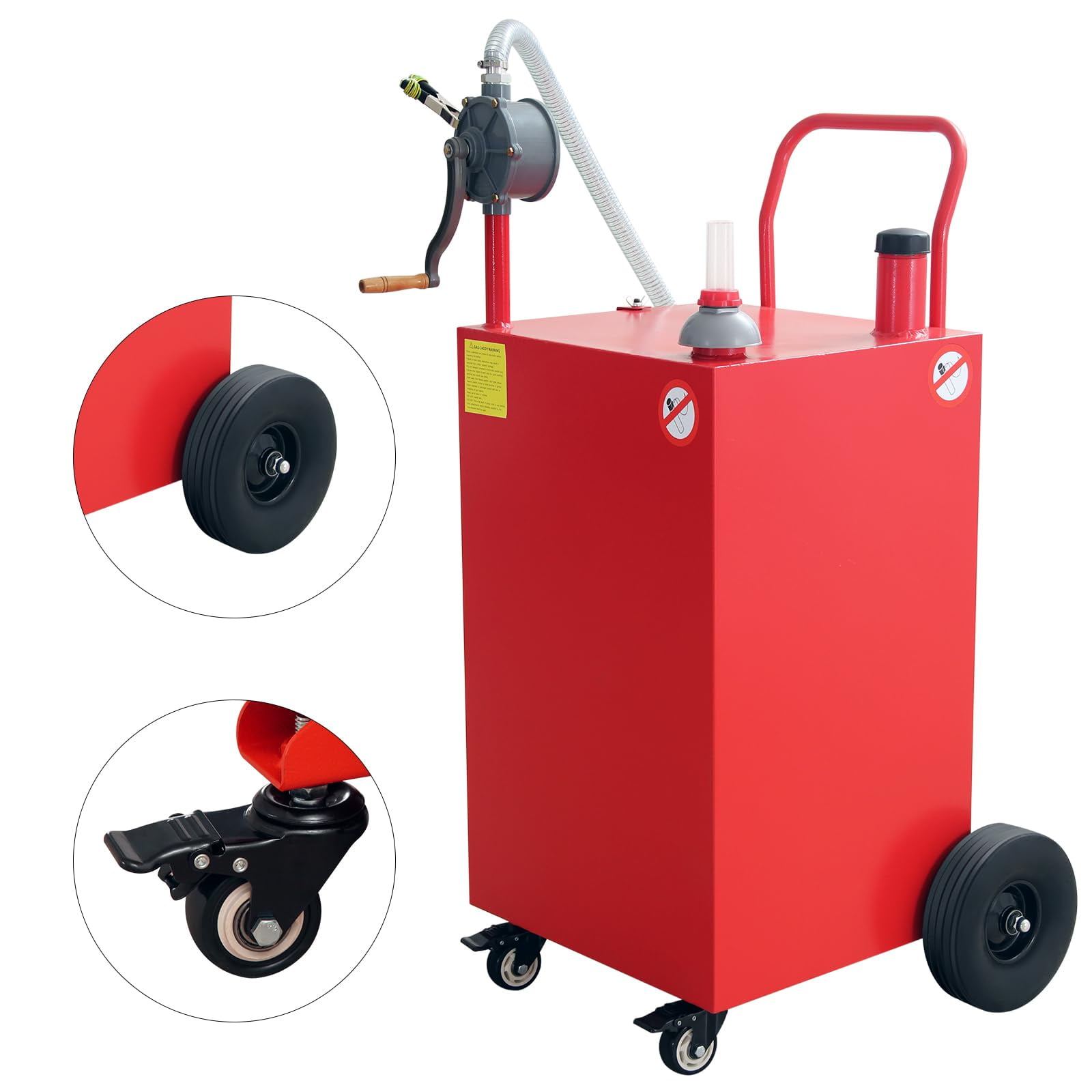 Telyswee 30/45/50 Gallon Portable Oil Transfer Fluid Diesel Fuel Storage Tanks Gas Caddy Storage Diesel Kerosene Storage Containers for Boat, Atv, Car, Motorcycle