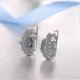 thumbnail image 2 of 1 Pair Vintage Creative Double X Shaped Earrings, Amethyst Vintage Creative Double X Shaped Hollow Zircon Earrings Women, 2 of 4