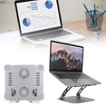 thumbnail image 3 of Adjustable Laptop Stand With Cooling Fans, Sturdy & Stable, Portable & Foldable, Wide Device Compatibility, For 10 To 17.3in Laptops, 3 of 8