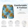 thumbnail image 3 of Balery Sunflowers Mens Swim Trunks Swim Shorts for Men Quick Dry Inseam Beach Shorts with Compression Liner Pocket-X-Large, 3 of 9