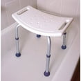 Vaunn Medical Deluxe Spa Shower Chair, Extra Wide Heavy Duty Back Bath Seat Bench, White