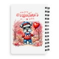 thumbnail image 2 of Happy Valentine’s Day Adorable Schnauzer Puppy Holding Heart Balloon Spiral Bound Journal Miniature Schnauzer Dog Lover 5x7in Spiral Notebook - 00030, 2 of 5